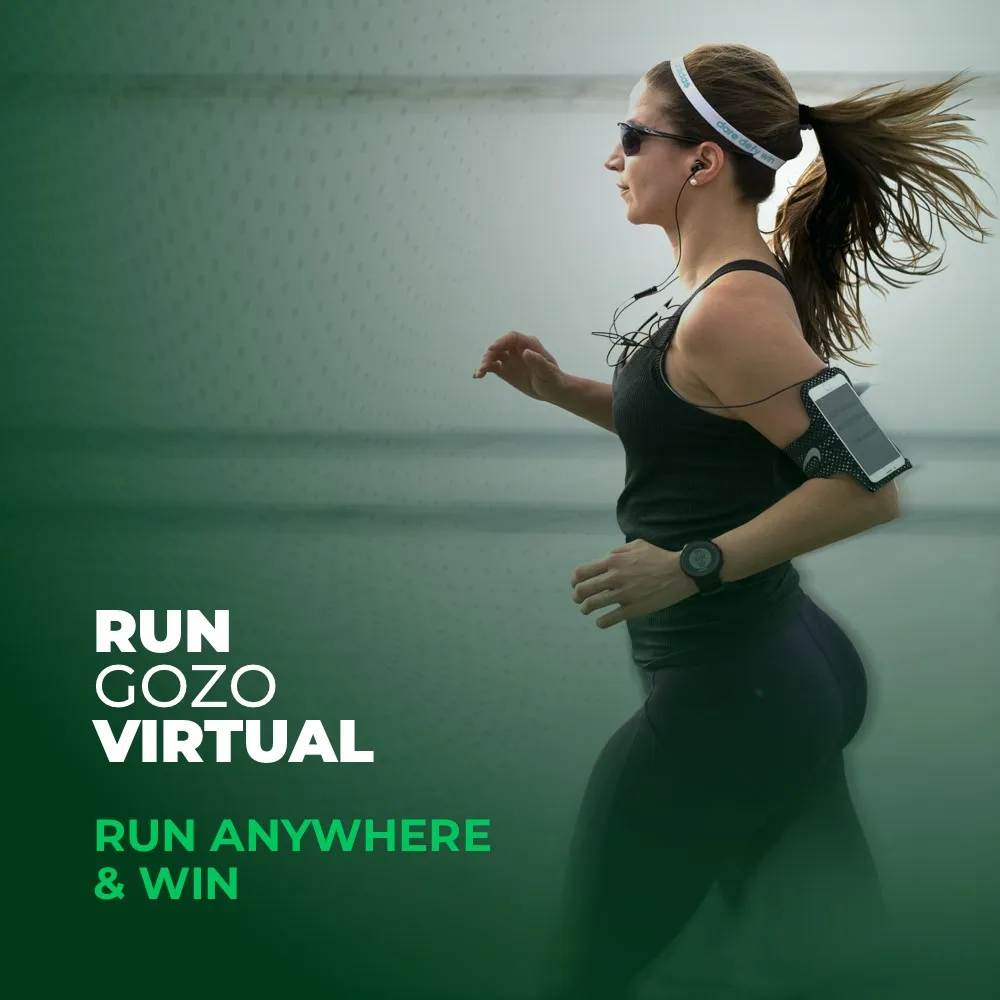 #RunGozo Virtual poster: run anywhere and win